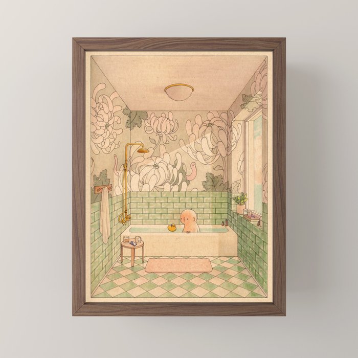 Bath in Green Mini Art Print Gallery Image 2
