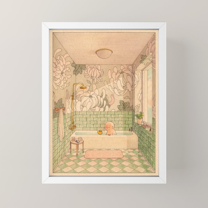 Bath in Green Mini Art Print Gallery Image 4