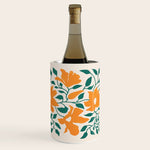 Tangerine & Pine: Matisse Flowers & Leaves Wine Chiller Gallery Image 1