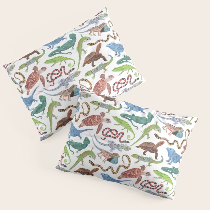 Endangered Reptiles Around the World Pillow Sham Gallery Image 1