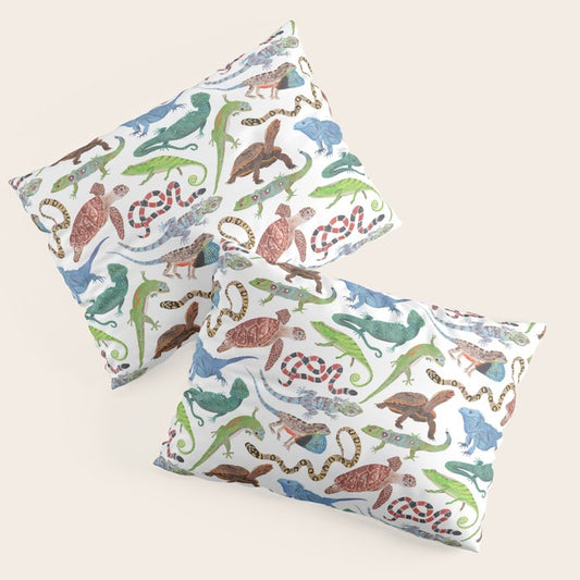 Endangered Reptiles Around the World Pillow Sham Gallery Image 1