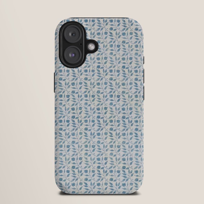 William Morris Vintage Rosehip Mineral Blue iPhone Case Gallery Image 9