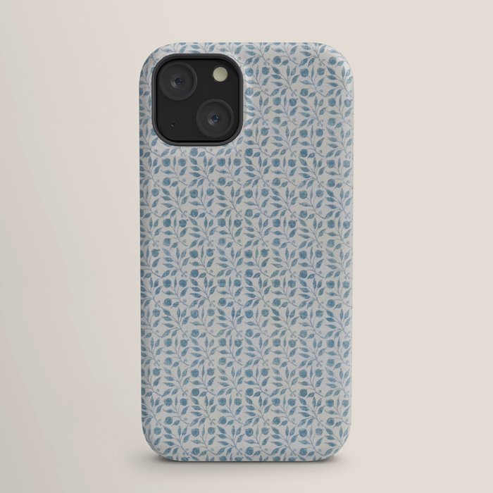 William Morris Vintage Rosehip Mineral Blue iPhone Case Gallery Image 17