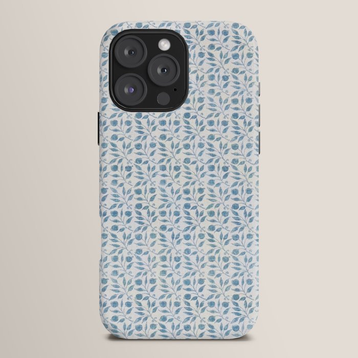 William Morris Vintage Rosehip Mineral Blue iPhone Case Gallery Image 16