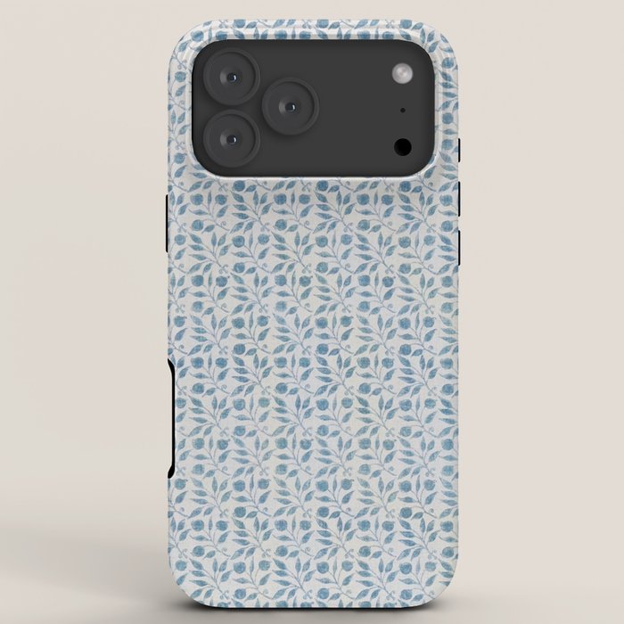 William Morris Vintage Rosehip Mineral Blue iPhone Case Gallery Image 8