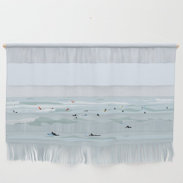 Tiny Surfers in Lima Wall Hanging Gallery Image 1