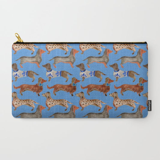 Dachshunds - Cornflower Blue Palette Carry All Pouch Gallery Image 2