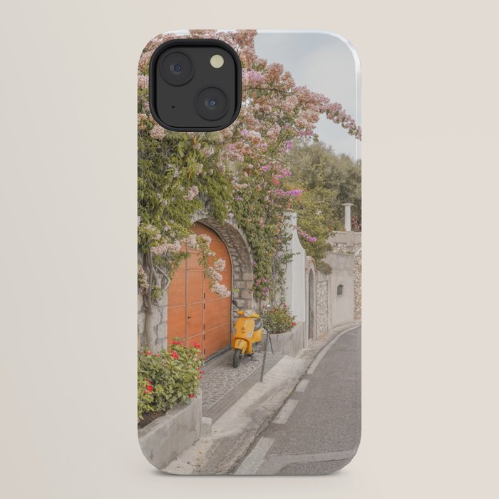 Floral Road on Capri Island | Pastel Color Street in Italy Summer Art Print | Wanderlust Vibes Travel Photography iPhone Case Gallery Image 22