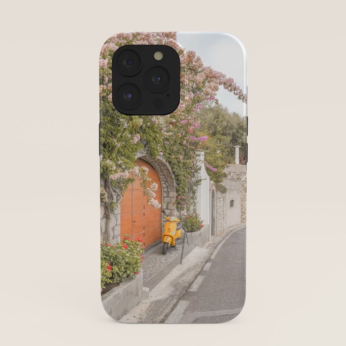 Floral Road on Capri Island | Pastel Color Street in Italy Summer Art Print | Wanderlust Vibes Travel Photography iPhone Case Gallery Image 39