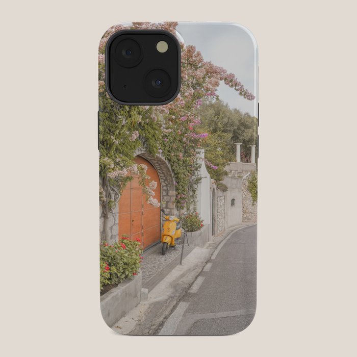 Floral Road on Capri Island | Pastel Color Street in Italy Summer Art Print | Wanderlust Vibes Travel Photography iPhone Case Gallery Image 34