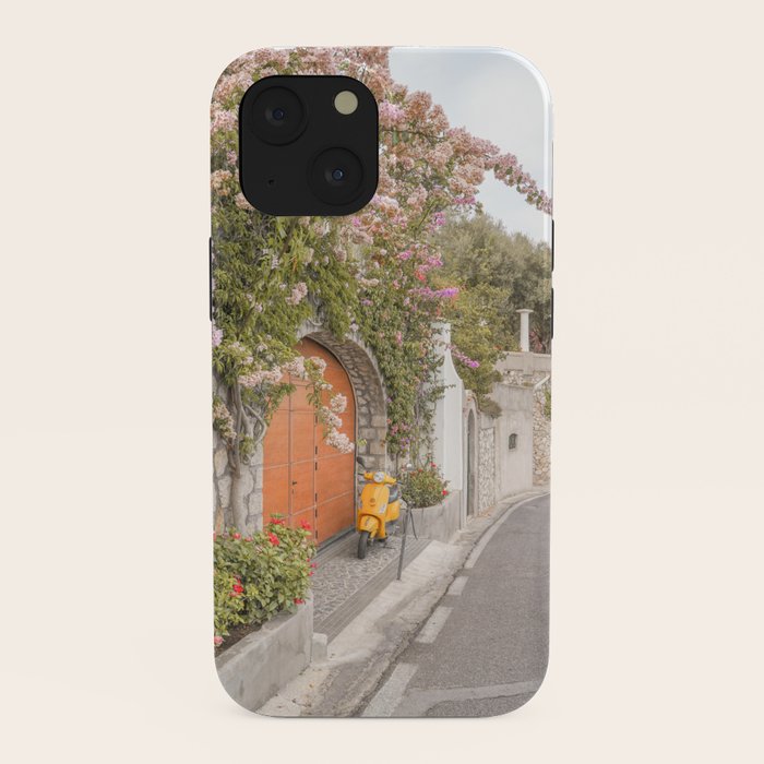 Floral Road on Capri Island | Pastel Color Street in Italy Summer Art Print | Wanderlust Vibes Travel Photography iPhone Case Gallery Image 38