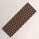 Vintage polka dots baroque brown & cream Yoga Mat Gallery Image 1