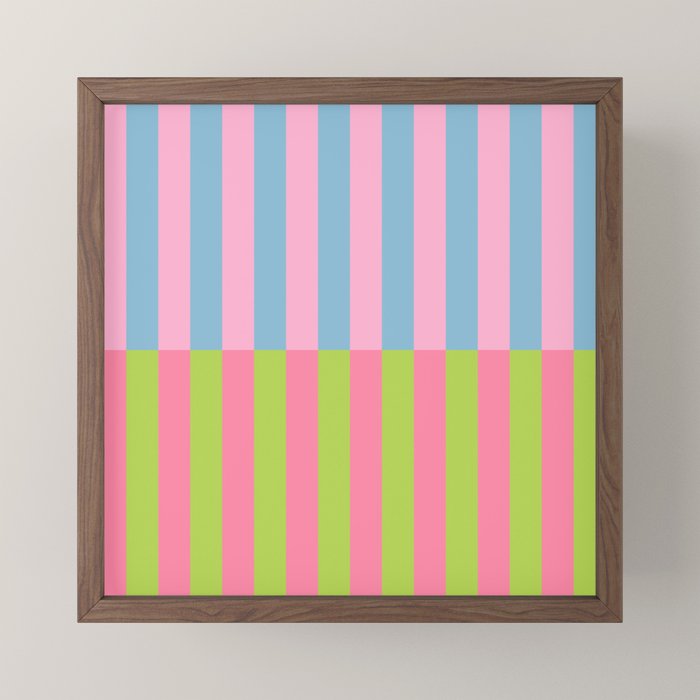 Vibrant color block pattern Mini Art Print Gallery Image 2