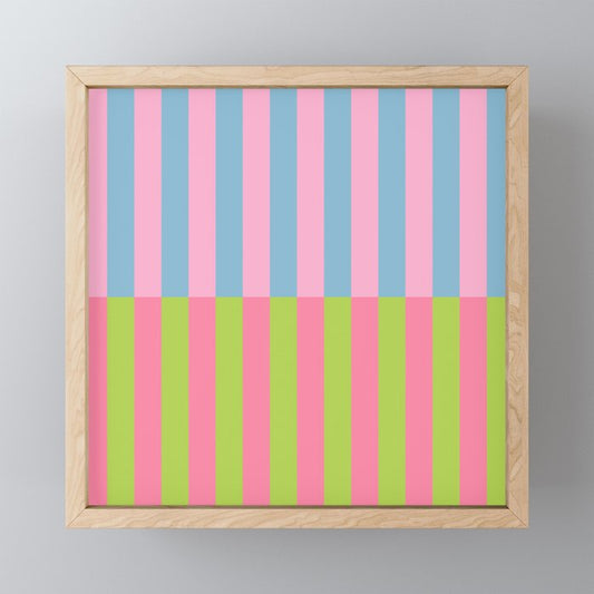 Vibrant color block pattern Mini Art Print Gallery Image 1