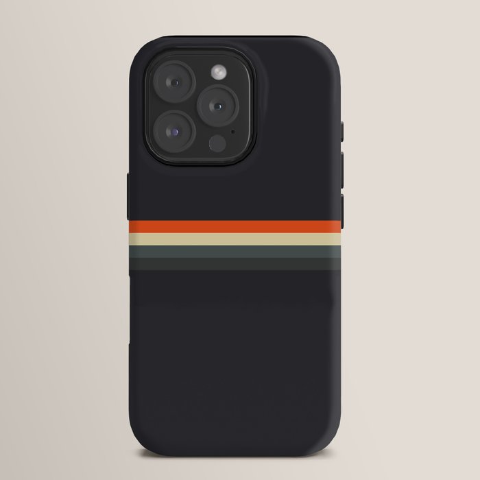 Fujitaka - Classic Dark Retro Stripes iPhone Case Gallery Image 15