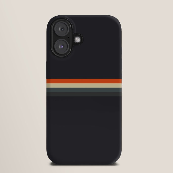 Fujitaka - Classic Dark Retro Stripes iPhone Case Gallery Image 9