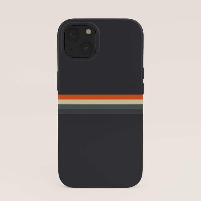 Fujitaka - Classic Dark Retro Stripes iPhone Case Gallery Image 37