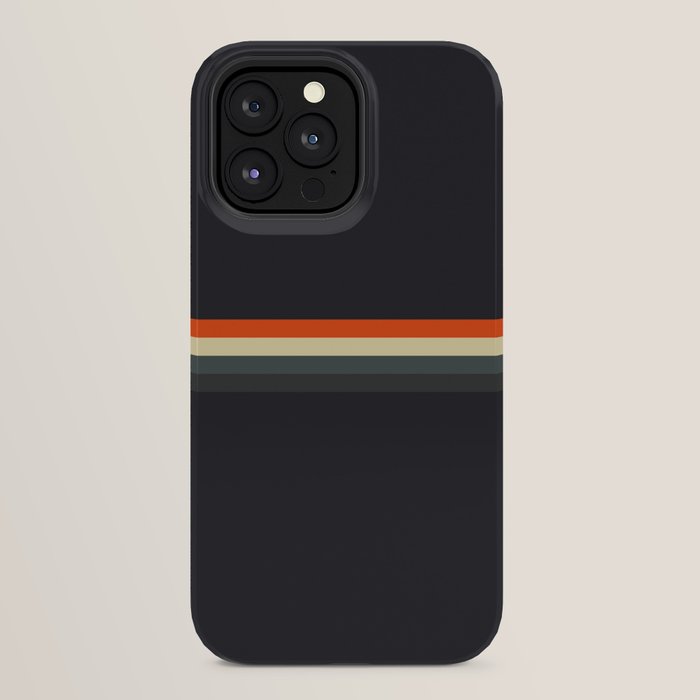 Fujitaka - Classic Dark Retro Stripes iPhone Case Gallery Image 24