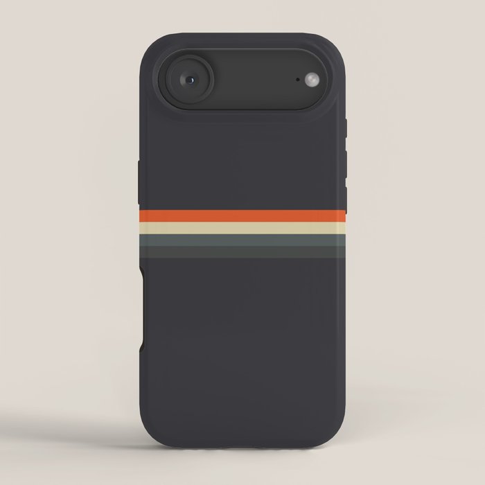 Fujitaka - Classic Dark Retro Stripes iPhone Case Gallery Image 2