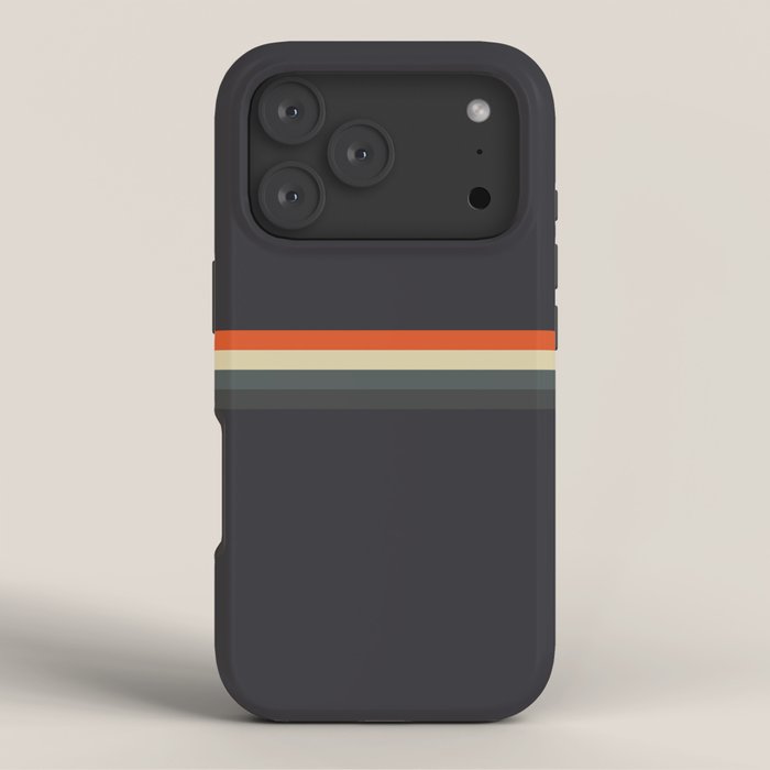 Fujitaka - Classic Dark Retro Stripes iPhone Case Gallery Image 3