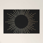 Sunburst Gold Copper Bronze on Black Welcome Mat Gallery Image 1