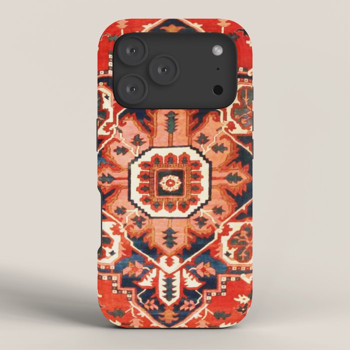 Heriz Serapi Azerbaijan Antique Persian Rug Print iPhone Case Gallery Image 3