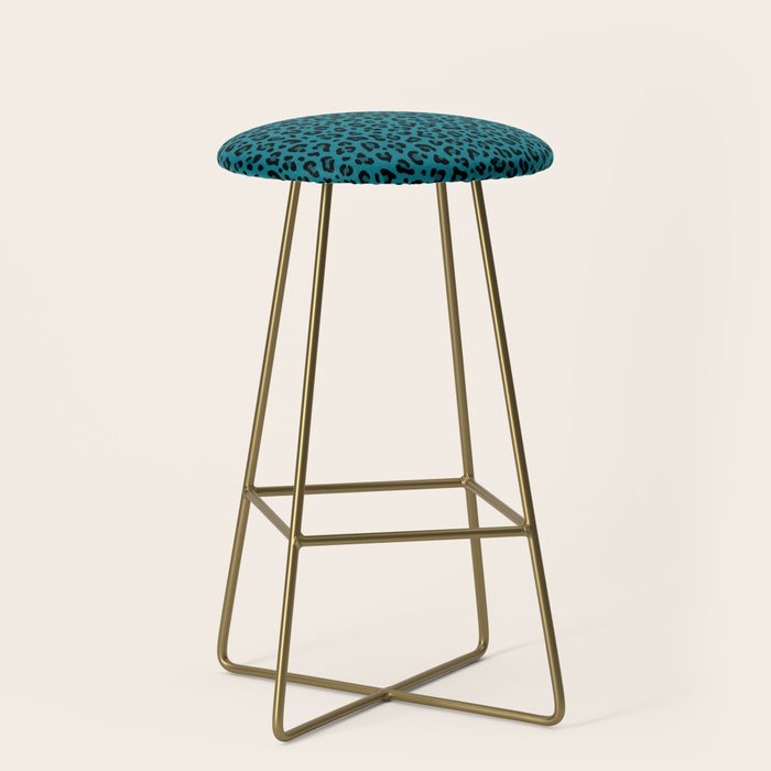 TEAL LEOPARD PRINT â Teal Blue | Collection : Punk Rock Animal Prints | Stool Gallery Image 2