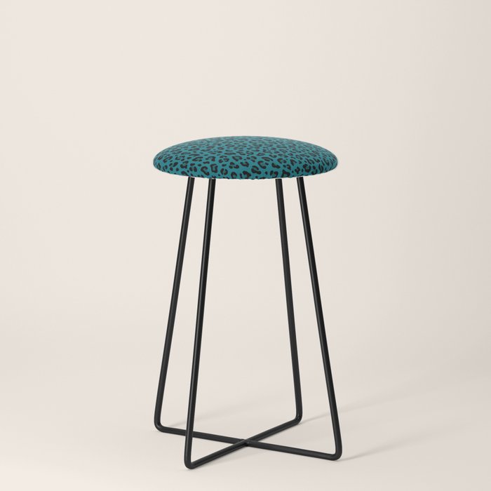 TEAL LEOPARD PRINT â Teal Blue | Collection : Punk Rock Animal Prints | Stool Gallery Image 3