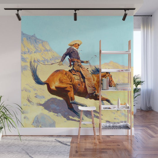 Frederic Remington The Cowboy Wall Mural Gallery Image 1
