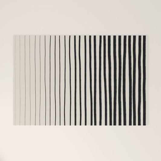 Black Vertical Lines Welcome Mat Gallery Image 1