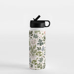 Herbarium ~ vintage inspired botanical art print ~ white Water Bottle Gallery Image 1