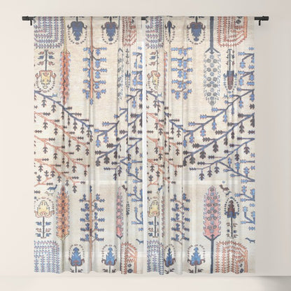 Floral Garden Persian Rug Print Window Curtain Gallery Image 21