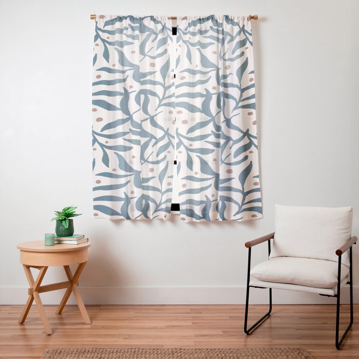 Branches and Berries - Teal and Mocha Window Curtain Gallery Image 15