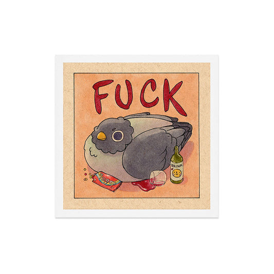 'Fuck' Pigeon 05 Art Print Gallery Image 2