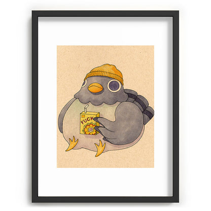 'Fuck' Pigeon 07 Framed Art Print Gallery Image 84