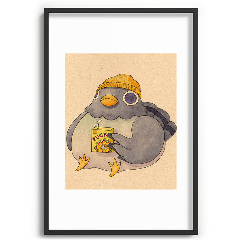 'Fuck' Pigeon 07 Framed Art Print Gallery Image 85