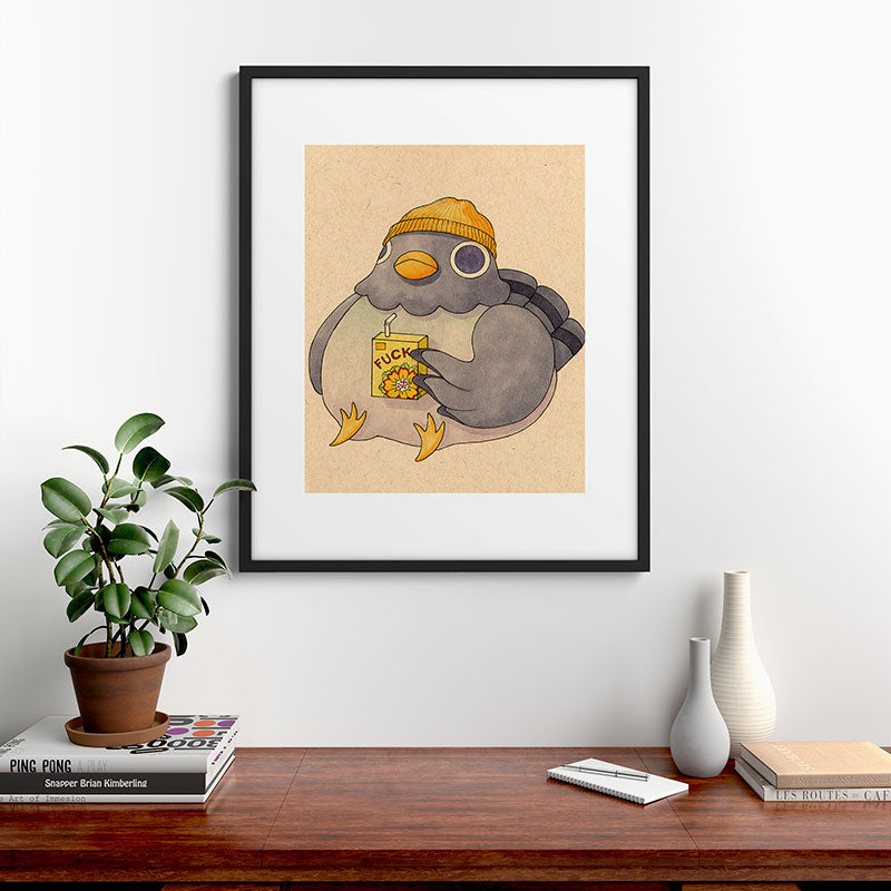 'Fuck' Pigeon 07 Framed Art Print Gallery Image 9