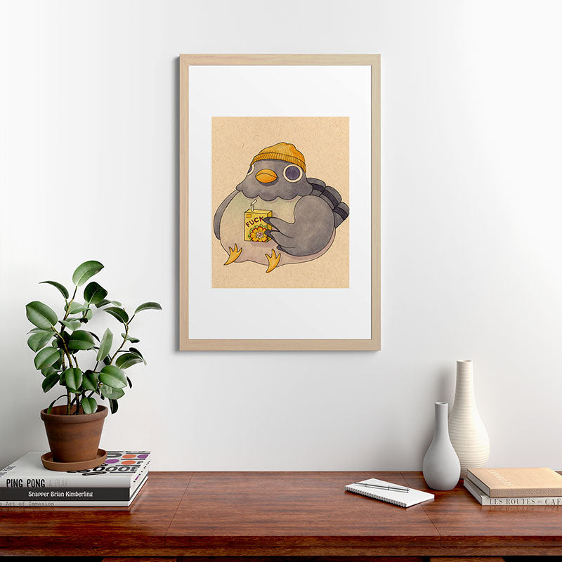 'Fuck' Pigeon 07 Framed Art Print Gallery Image 65