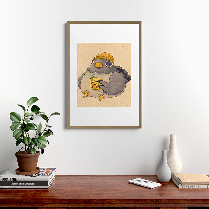 'Fuck' Pigeon 07 Framed Art Print Gallery Image 18