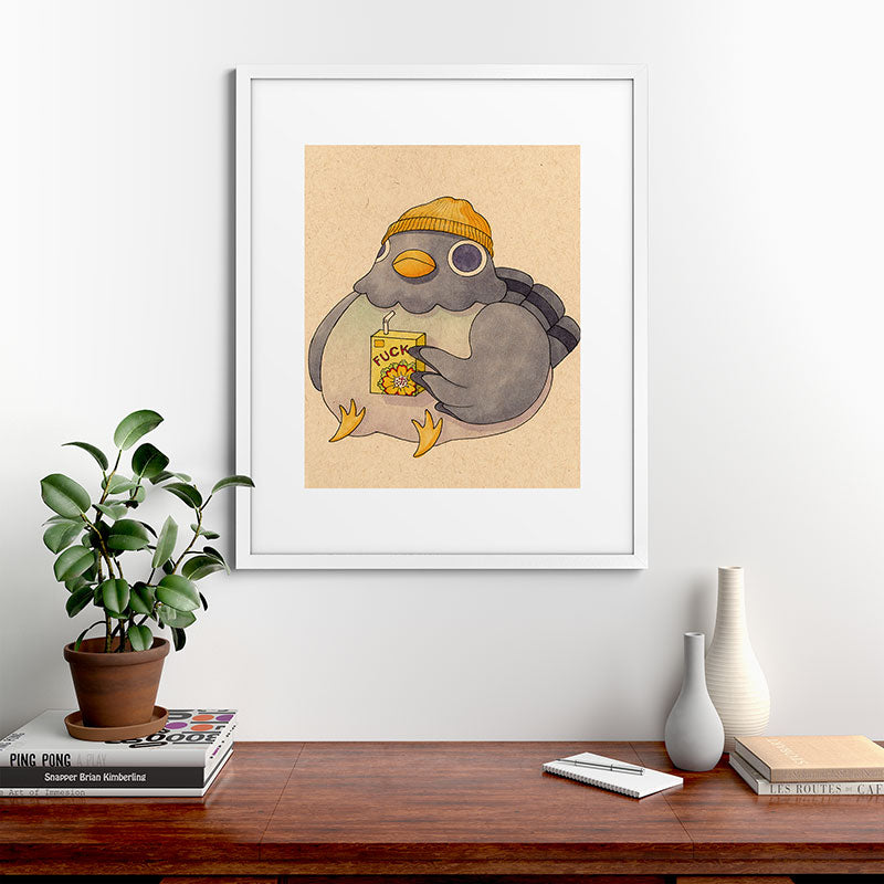 'Fuck' Pigeon 07 Framed Art Print Gallery Image 76
