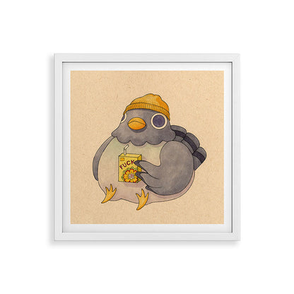 'Fuck' Pigeon 07 Framed Art Print Gallery Image 38