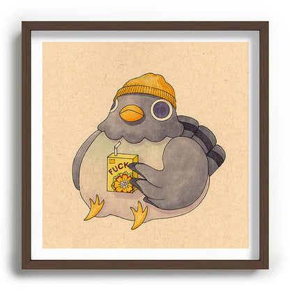 'Fuck' Pigeon 07 Framed Art Print Gallery Image 101