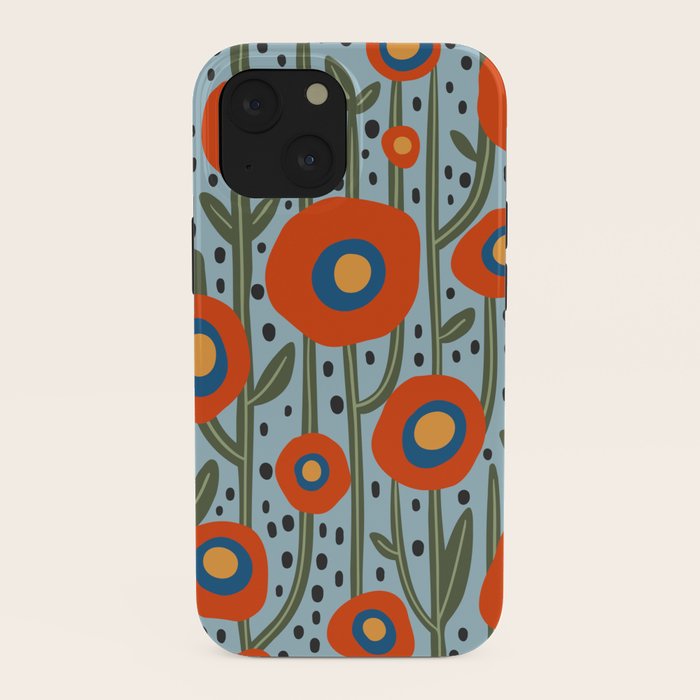 Flower Market Amsterdam, Modern Retro Flower Print iPhone Case Gallery Image 38