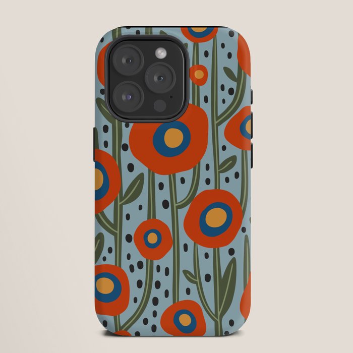 Flower Market Amsterdam, Modern Retro Flower Print iPhone Case Gallery Image 11