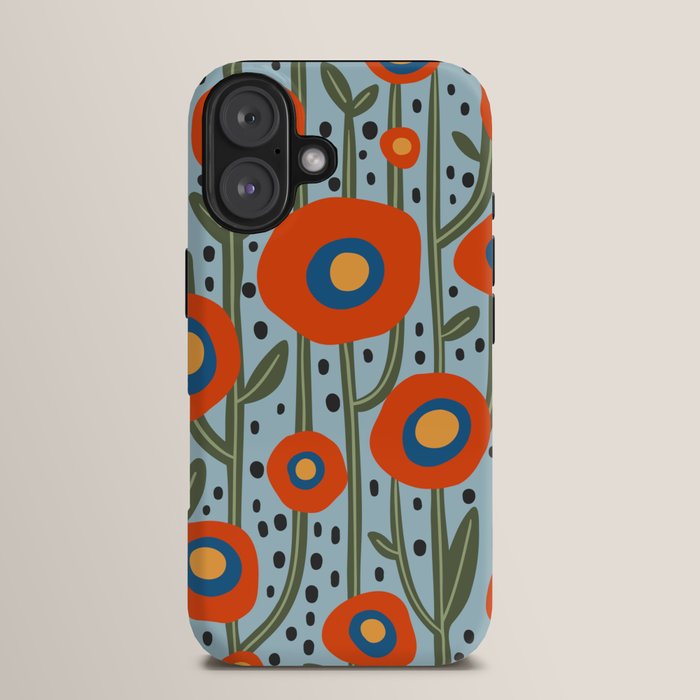 Flower Market Amsterdam, Modern Retro Flower Print iPhone Case Gallery Image 13