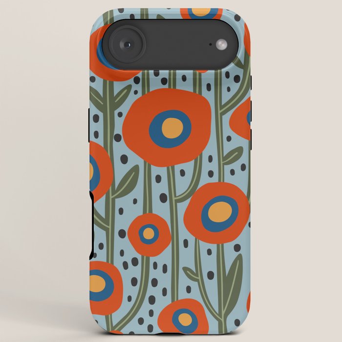Flower Market Amsterdam, Modern Retro Flower Print iPhone Case Gallery Image 6