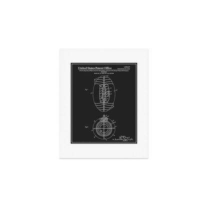 Football Patent - Black Art Print Gallery Image 1