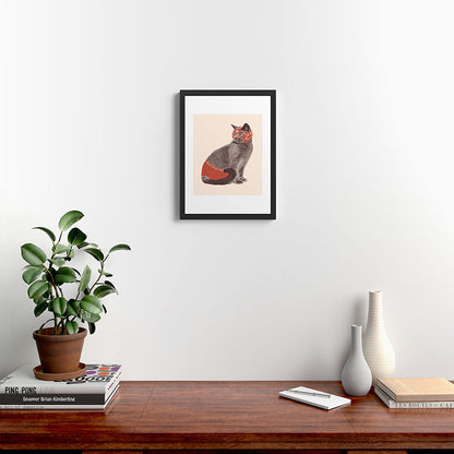 Cat Wrestler Framed Art Print Gallery Image 3