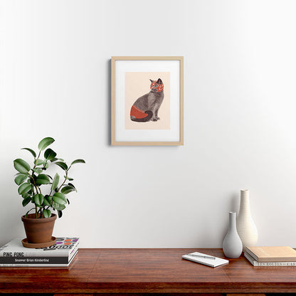 Cat Wrestler Framed Art Print Gallery Image 18