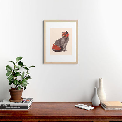 Cat Wrestler Framed Art Print Gallery Image 47
